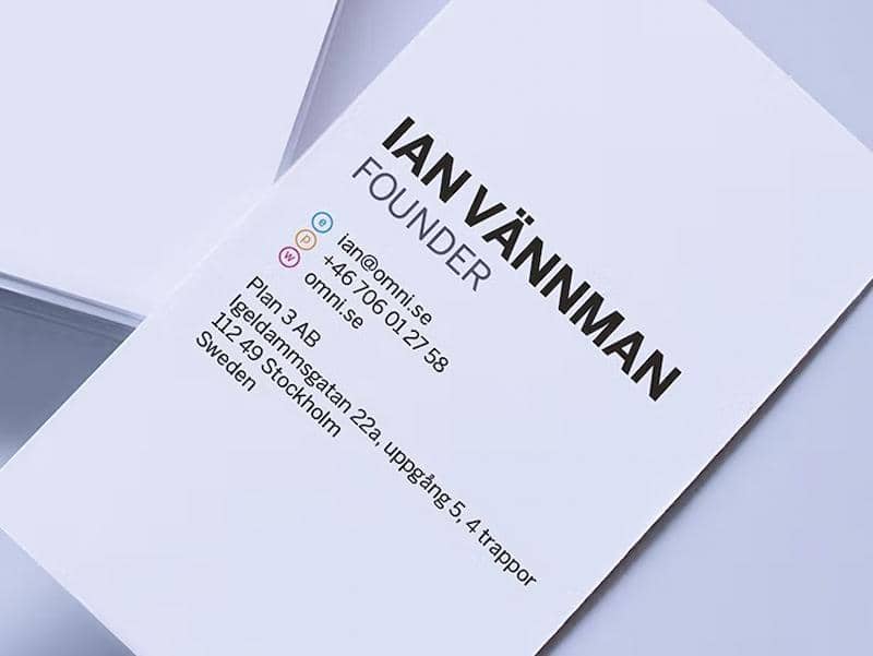 Business card information سئو صورتی