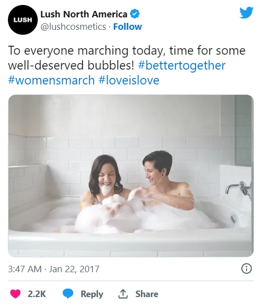 Lush Cosmetics' Valentine's Day campaign